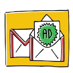 تبلیغ در gmail