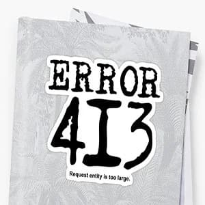 Fix the 413 Request Entity Too large Error in WordPress